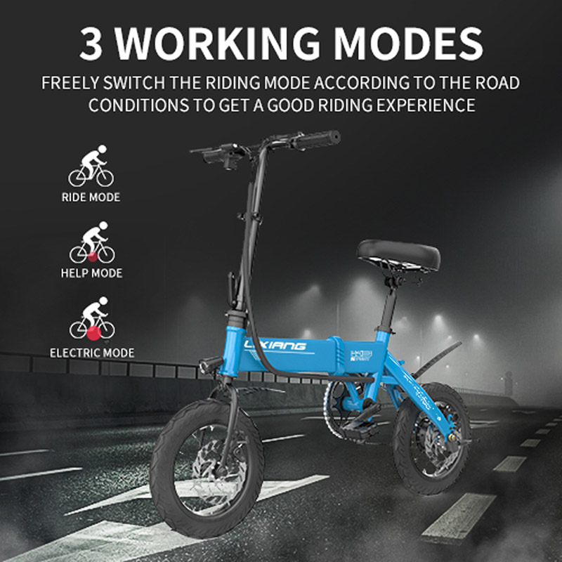 Mini Fold Electric Bicycle 14 Inch  36V 7.8ah  City EBike 240W Powerful Mountain Bike / Full Throttle Sports Car · v2